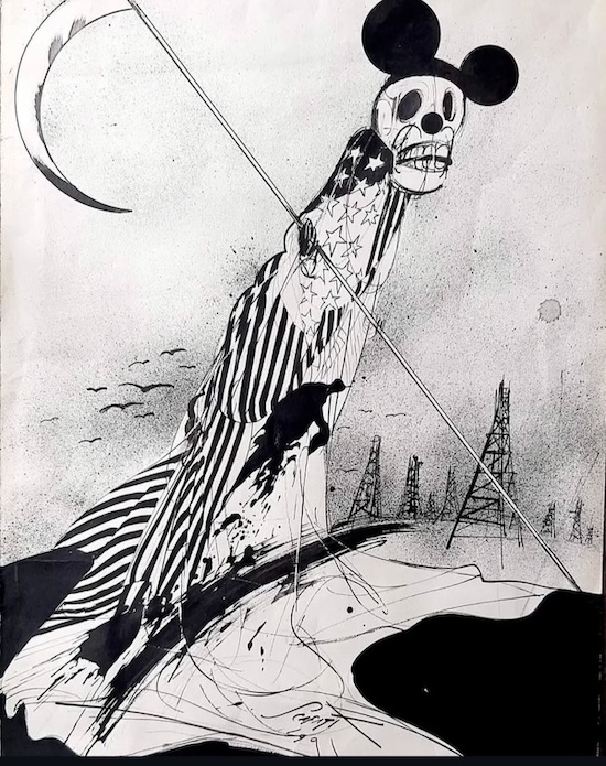 Ilustración sobre el ataque contra Venezuela (enero de 2026) de Luis Scafati